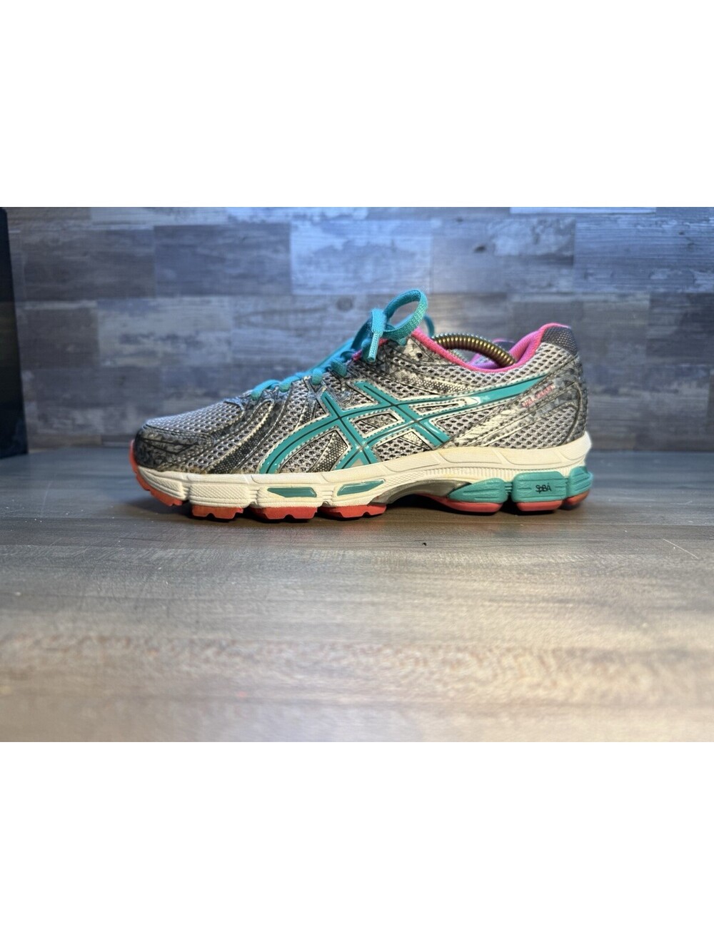 ASICS GEL-Exalt T379N Women’s Running Shoes Silver Teal Pink Size 7 (cp/sh6)
